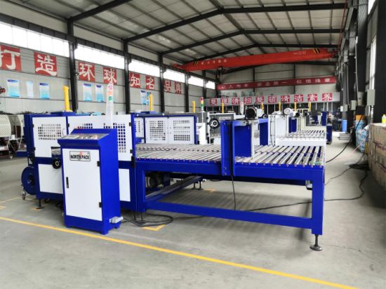 Automatic PP belt carton box tying package machine