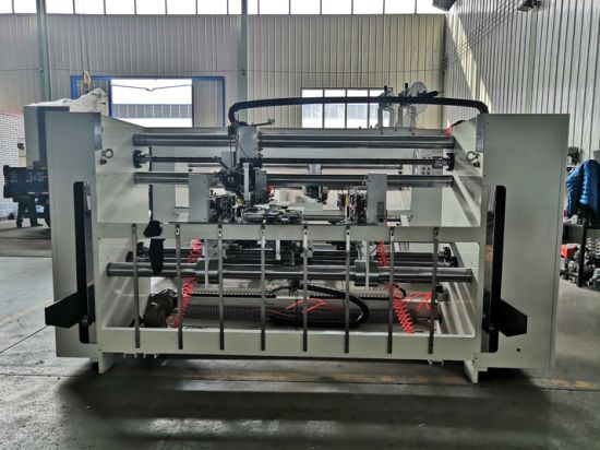 Semi-auto Double Piece Corrutated Paper Stitching Package Machine