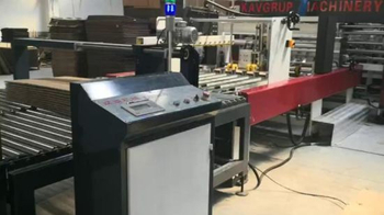 Automatic bottom folding gluing with flexo printing slotting die-cutting and auto bundling machine