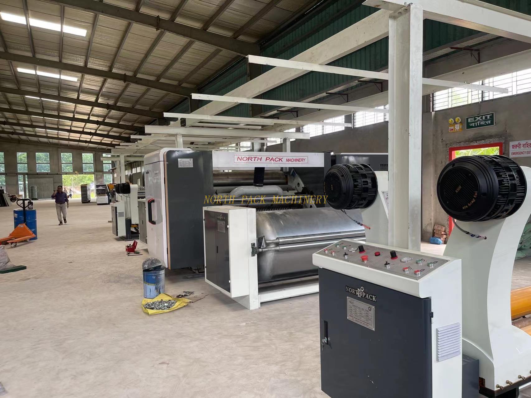 High Speed Automatic Single Facer Corrugated Roll Production Line Packaging Machine Automatic Plant 
