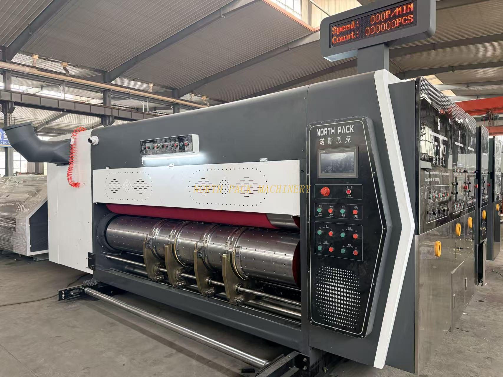 Flexo Water Ink Corrugated Carton Printing Machine, Servo Controlled, Full Vacuum Adsorption, Cangzhou Manufacturer