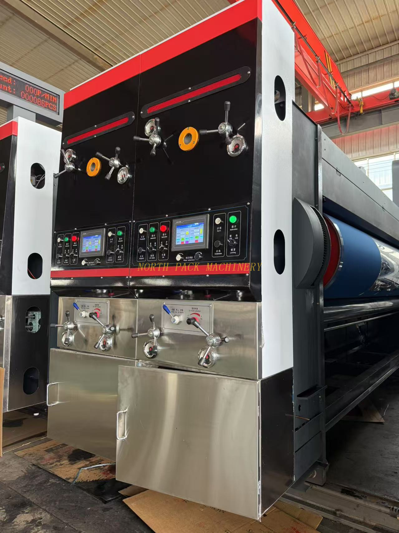 North Pack High Speed Computer Printing Slotting Die-cutting Machine / Ceramic Roller with Doctor Blace Ink System