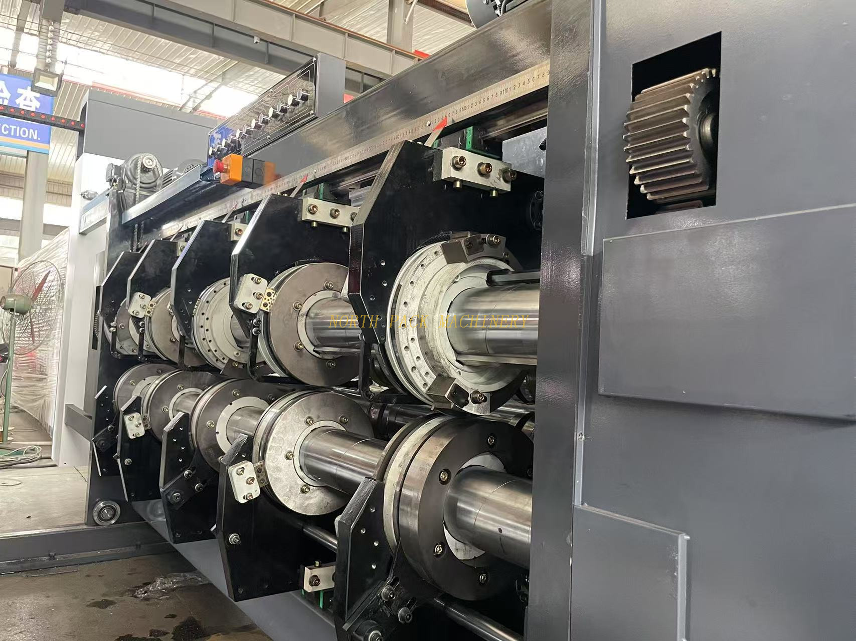 North Pack High Speed Computer Printing Slotting Die-cutting Machine / Ceramic Roller with Doctor Blace Ink System