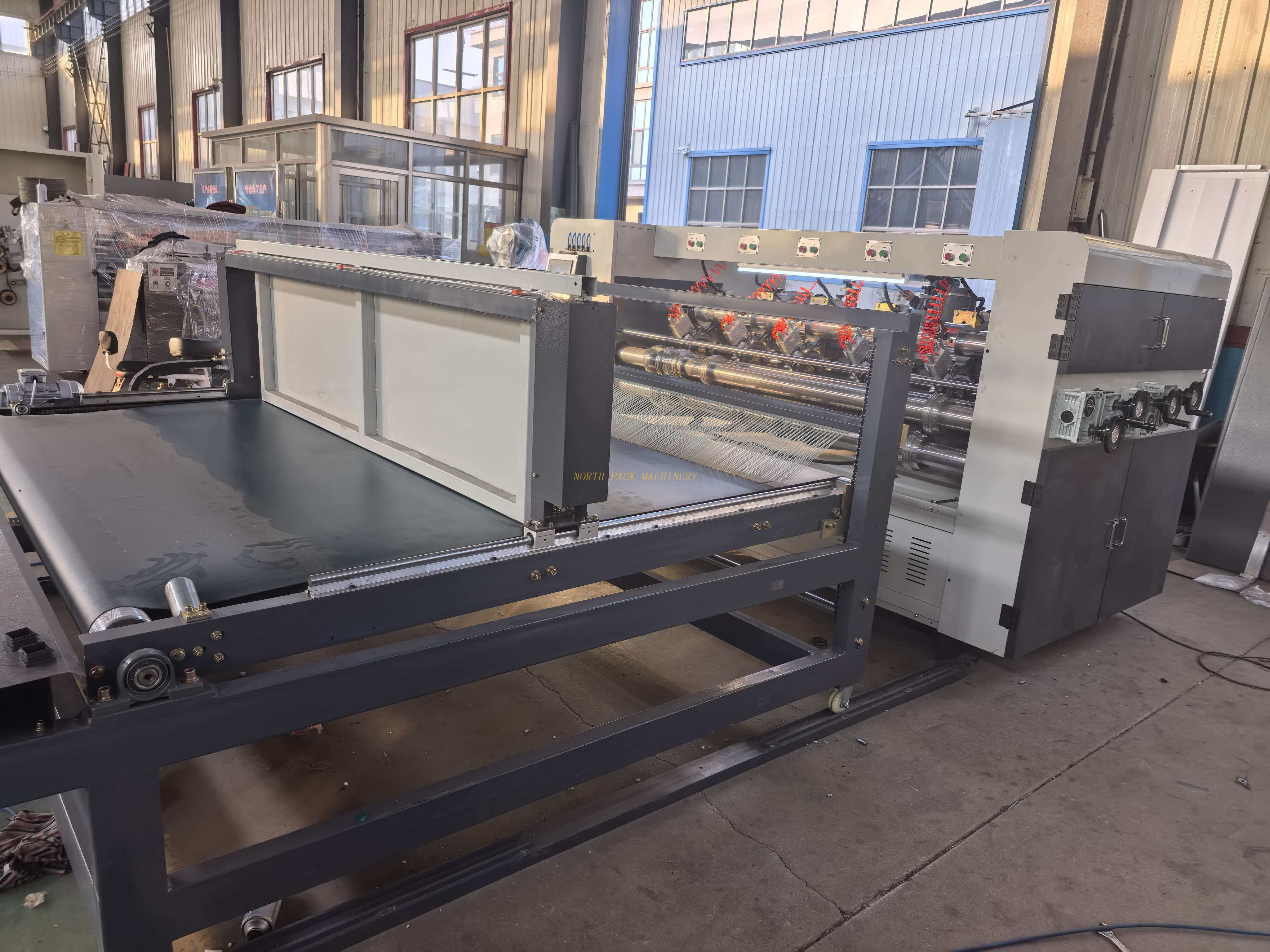 North Pack Lead Edge Thin Blade Slitter Creasing Scoring With Stacker Machine 
