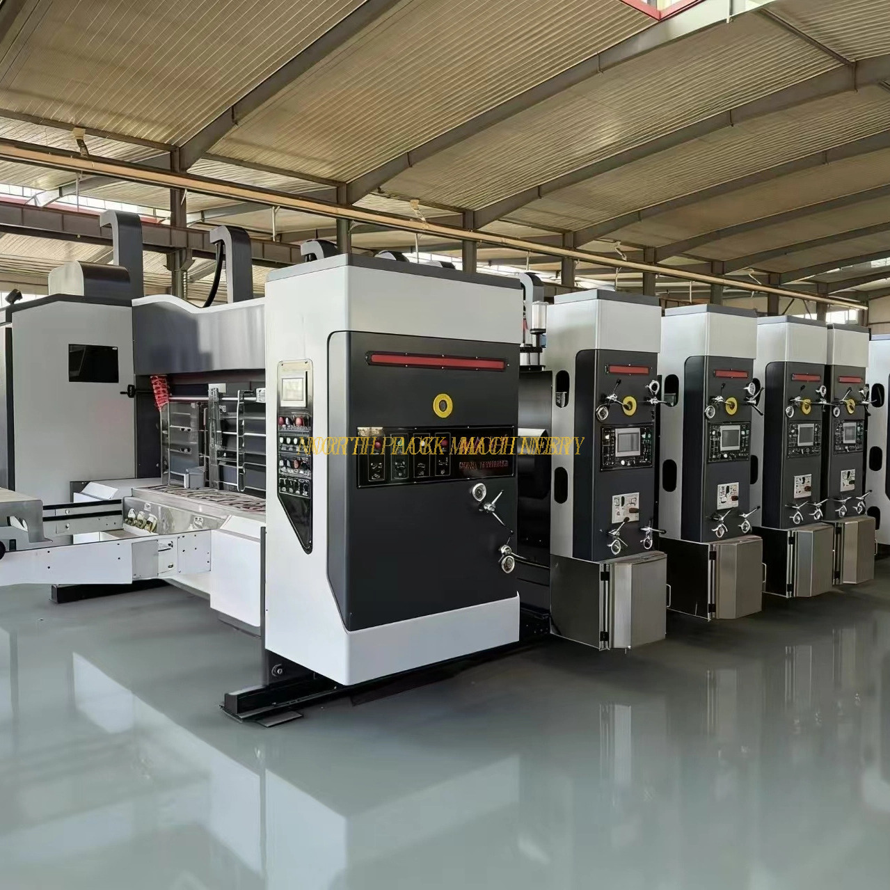 Corrugated Cardboard Flexo Ink Printer Slotter Die Cutter with Stacker Carton Box Make Packaging Machinery