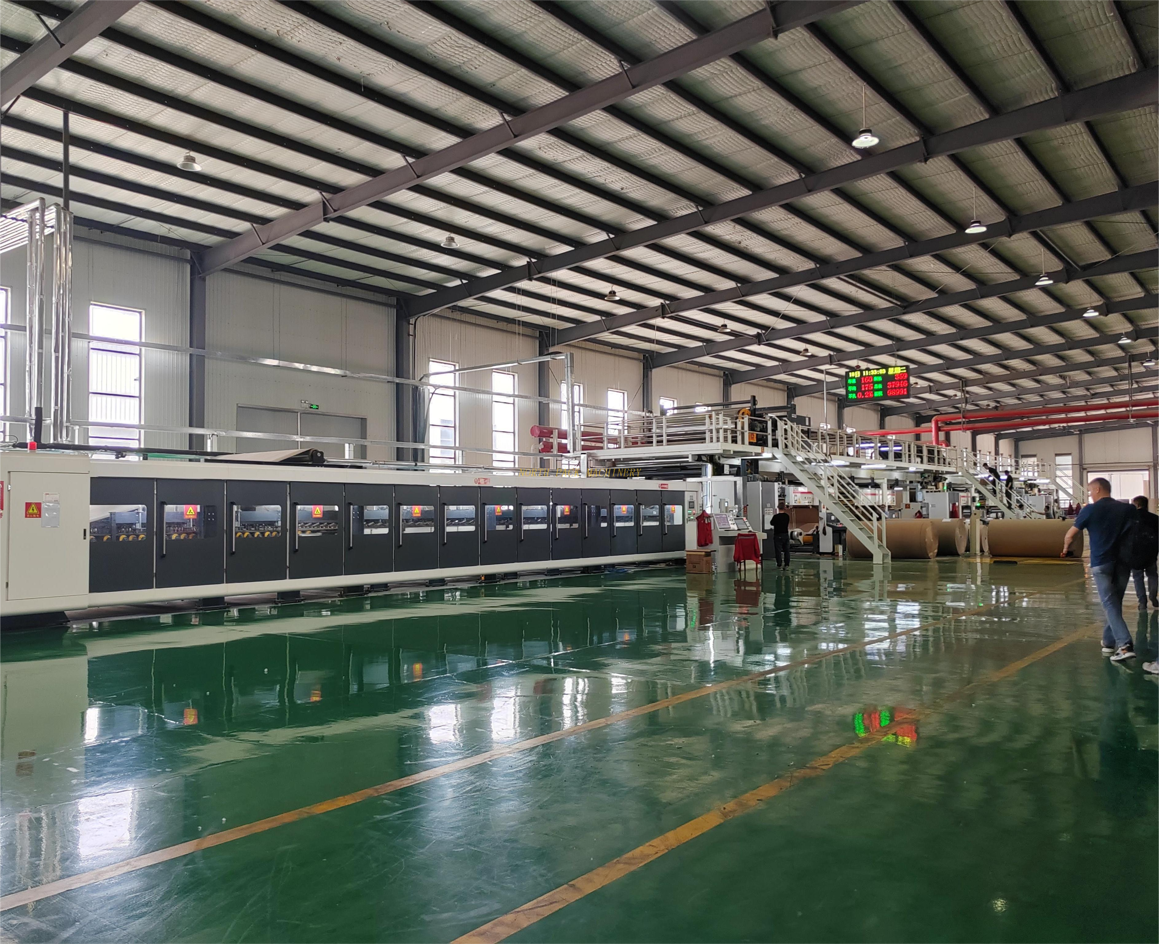 Fully Automatic 3 / 5 / 7 Ply Corrugated Cardboard Production Line High Speed Plant Machine