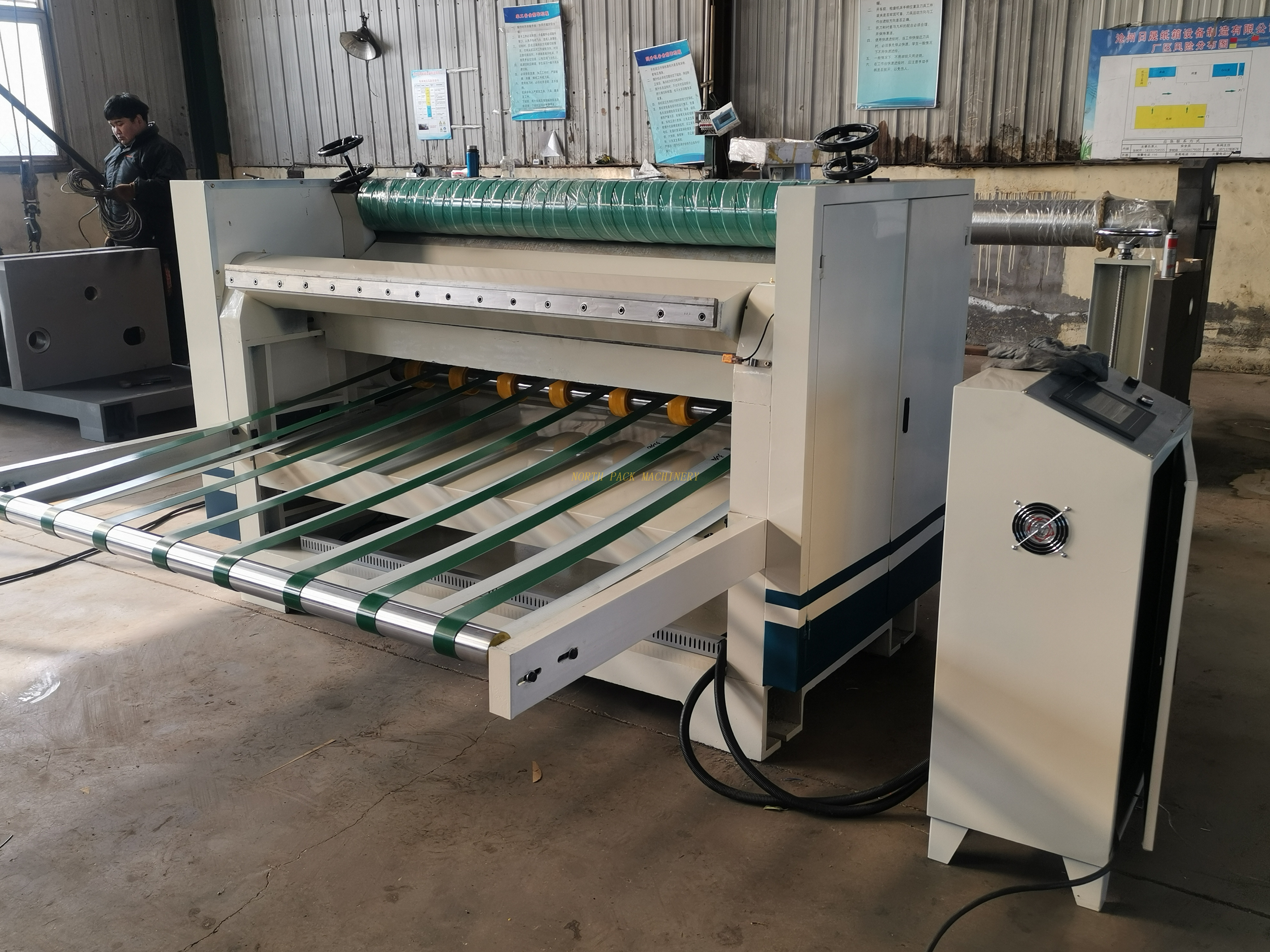 High Speed Automatic Single Facer Corrugated Roll Production Line Packaging Machine Automatic Plant 