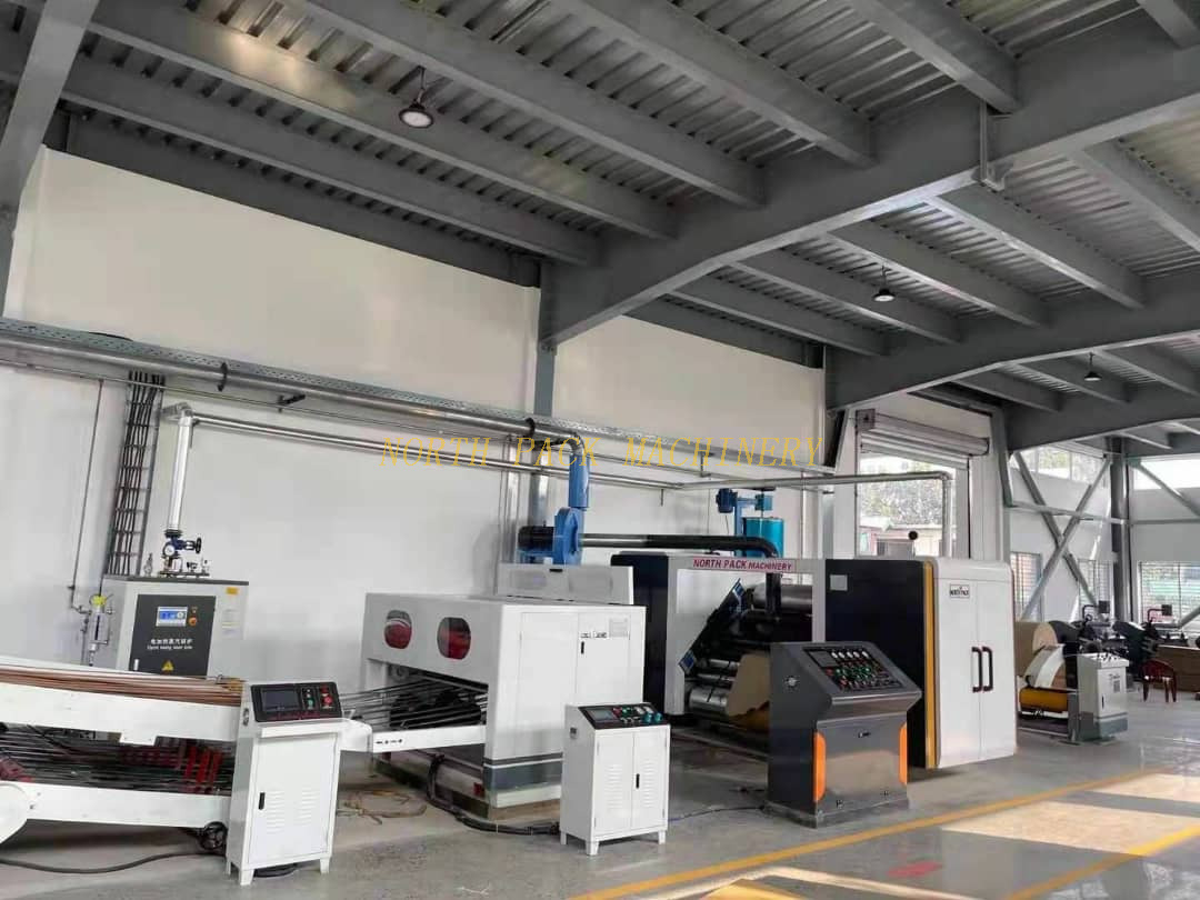 High Speed Automatic Single Facer Corrugated Roll Production Line Packaging Machine Automatic Plant 